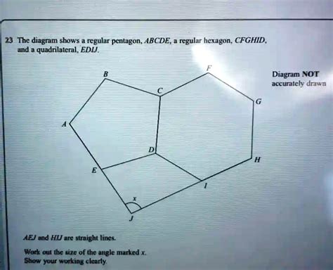 Solved The Diagram Shows A Regular Pentagon Abcde And A Regular