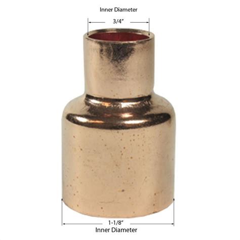 Libra Supply 1 X 5 8 Inch Copper Pressure Coupling Bell Reducer C X C