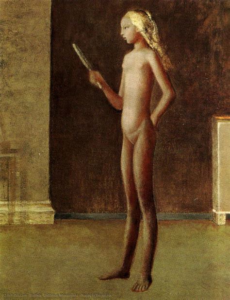 Naked In The Mirror By Balthus Balthasar Klossowski