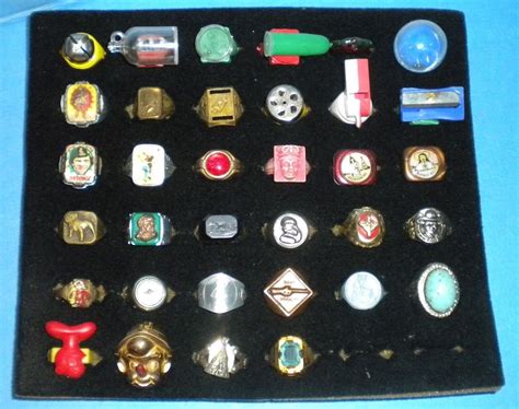 Vintage Cereal Premium Ring Collection 34 Rings Honeycomb Cereal