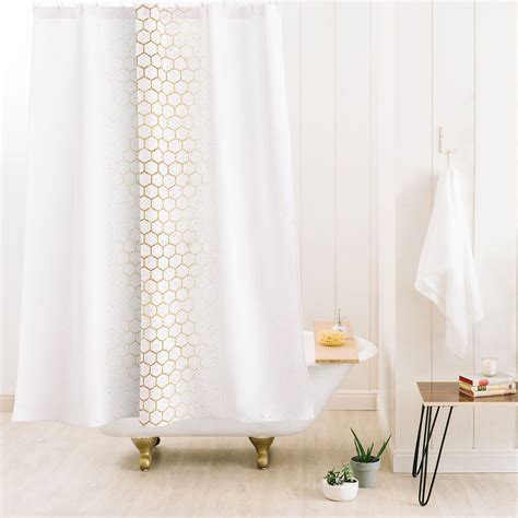 Gold Honeycomb Shower Curtain Holli Zollinger