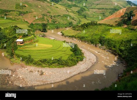 Terraced Rice Field Landscape Near Sapa In Vietnam Mu Cang Chai Rice