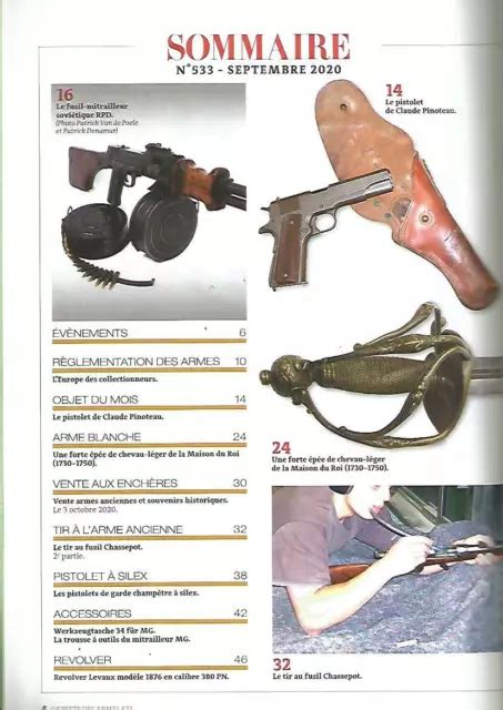 GAZETTE DES ARMES N533 Fusil Mitrailleur Soviet Rpd Trousse Outils