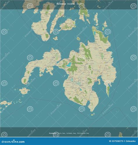 Mindanao Island Southeast Asia, Republic Of The Philippines Map Vector