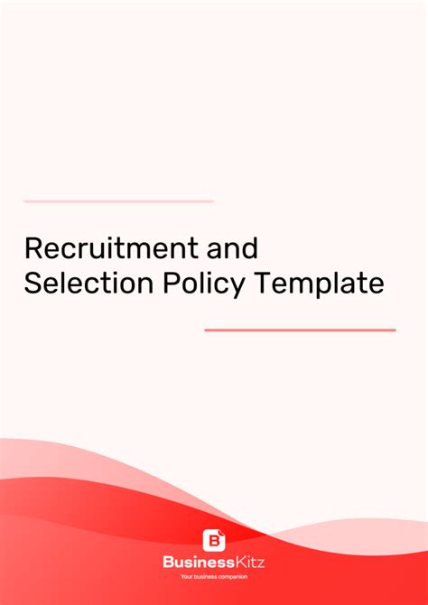 Recruitment Policy Template Business Kitz