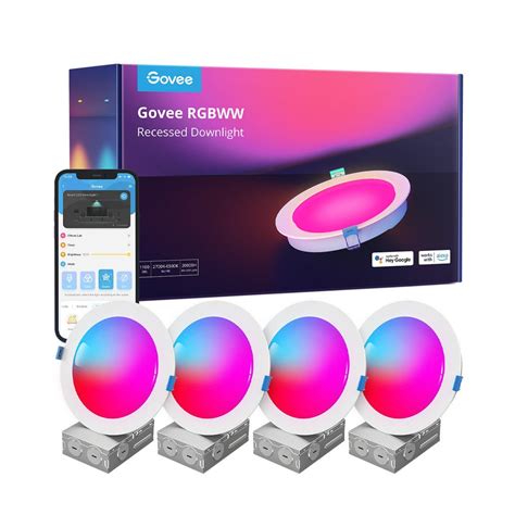 Govee Smart Rgbww Recessed Lights 4 Pack