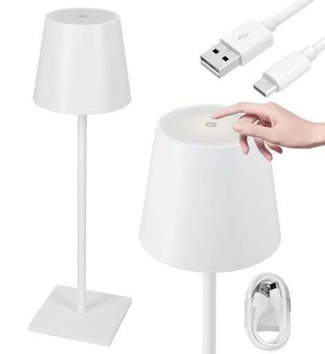 Lampka nocna LED stołowa dotyk USB akumulator stojąca ściemniacz