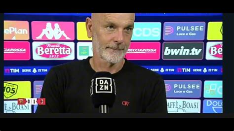 Intervista Pioli Post Partita Genoa Milan Youtube