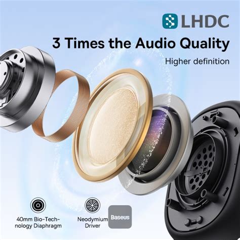 Baseus Bowie H1i Wireless Headphones - 100H Playtime ANC Headset ...