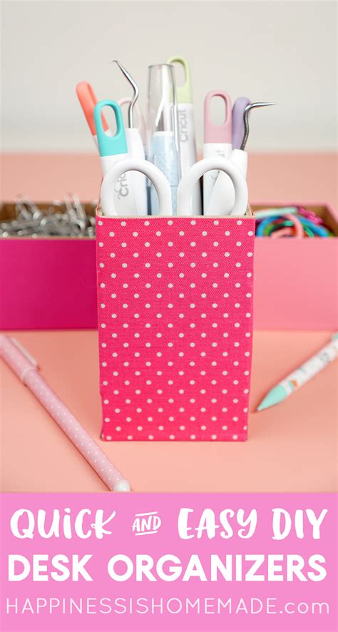 DIY Desk Organizers - Happiness is Homemade