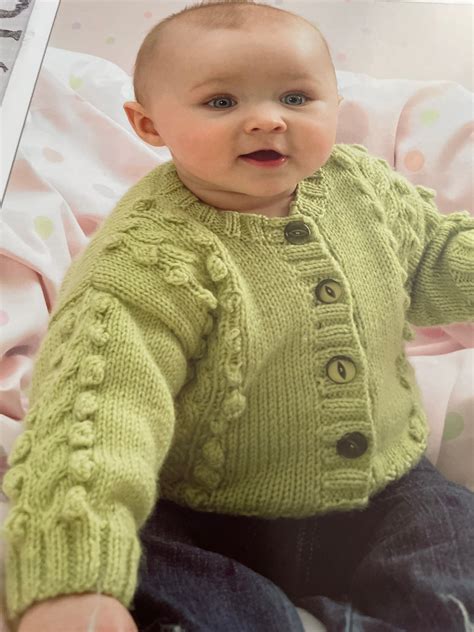 James Brett 037 Pattern Baby Bobble Sweater Bobble Cardigans Baby