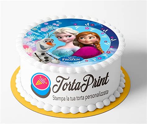 Cialda Per Torta FROZEN Decorazione Alimentare Senza Glutine Topper