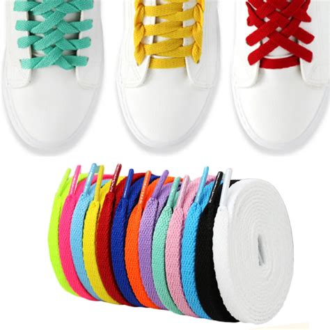 1 Pairs 24 color Flat Colorful Shoe Laces Shoelaces DIY Boot Trainer Shoes Sneaker Sport Shoe ...