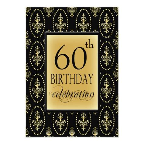 60th Birthday Party Personalized Invitation Zazzle