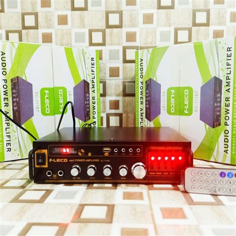 Jual Power Amplifier Fleco Sc Bt Bluetooth Shopee Indonesia