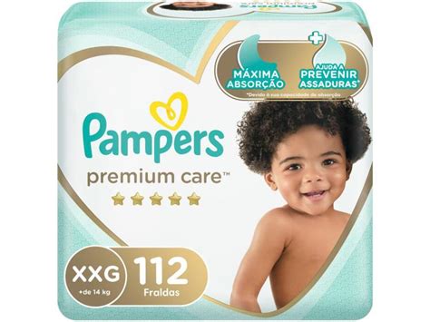 Kit Fraldas Pampers Premium Care Tam Xxg De 14kg 2 Pacotes Com 56