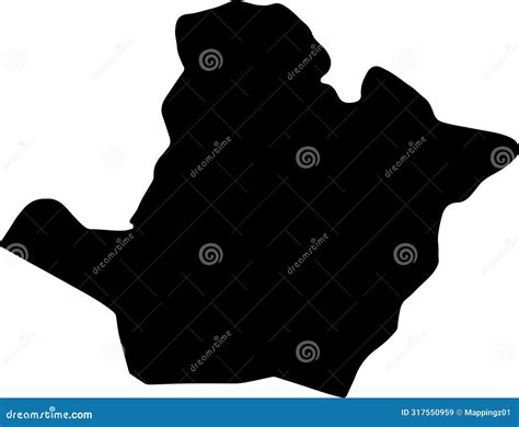 El Salvador Silhouette Map With Transparent Background Vector