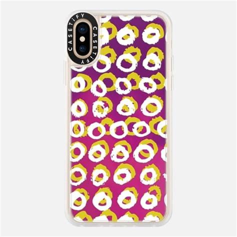 Neon Sand Liquid Casetify IPhone Xs Case Circle Doodles White