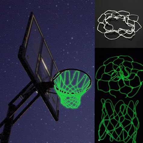 Glow In The Dark Nylon Basketball Hoop Net For Kids Shoot Training