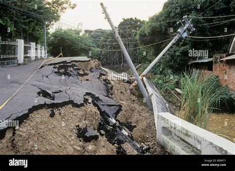 Destroyed Road September 21 Earthquake Hi Res Stock Photography And