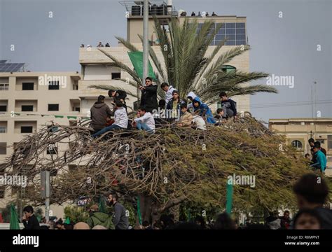 Gaza Gaza Pal Stina Dez Anh Nger An Einem Hamas Kundgebung