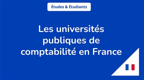 Les Universit S Publiques De Comptabilit En France Les