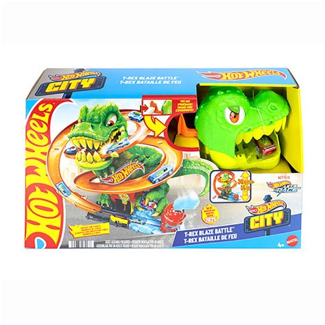 Pista Hot Wheels City Batalha T Rex Blaze JBM Mattel DoRéMi Brinquedos As melhores marcas