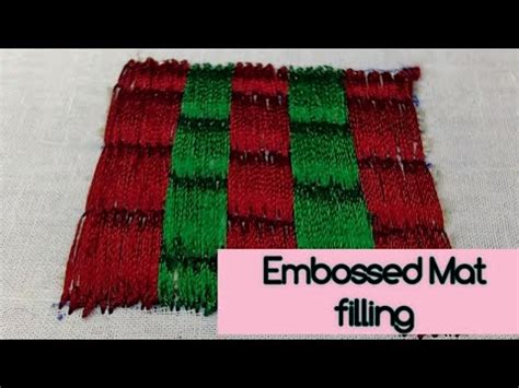 Embossed Mat Filling Stitch For Beginners Aari Work Besic Stitch