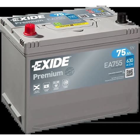Exide EA755. starter battery Exide 75Ah 12V
