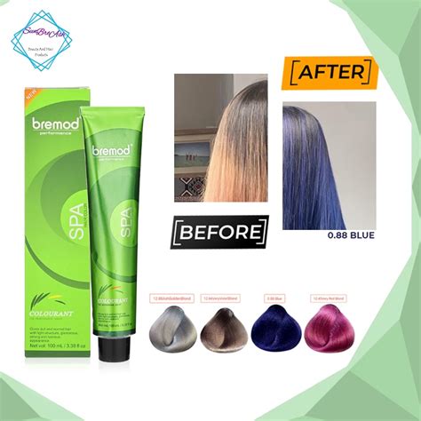 Bremod Hair Colors Hair Dye Cream Ml Fashion Green Ash Golden Blonde Very Violet Red Blue