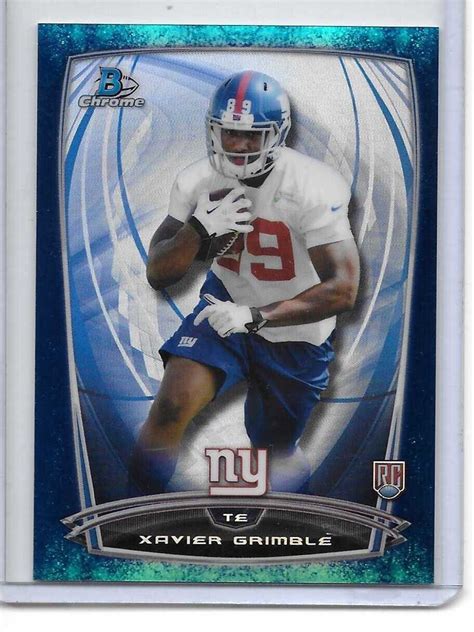 2014 Bowman Chrome Football Bubbles Refractors Xavier Grimble RC 26 99