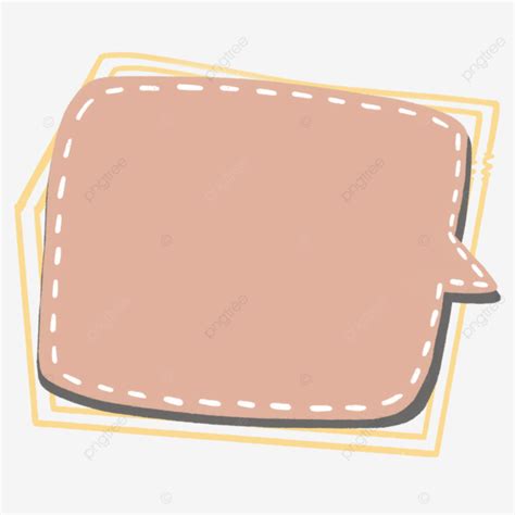 Cuadro De Di Logo Rosa Con Forma De Doble Contorno Color Crema Png