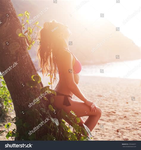 Fitness Female Brunette Model Wearing Bikini Stock Photo Shutterstock