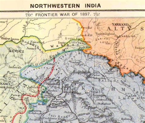 North West India Map Tirah Campaign Frontier by SurrenderDorothy