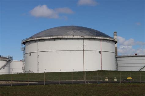 Oil Tanks For Storage In The Europoort Harbor In The Port Of Rotterdam