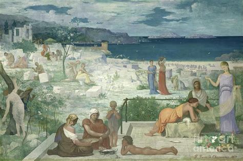 The Greek Colony Marseille 1869 Painting By Pierre Puvis De Chavannes