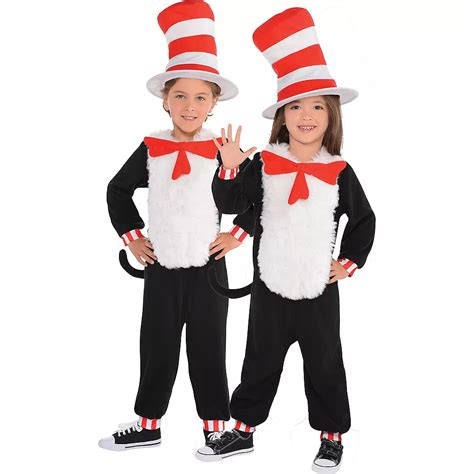 Toddler Cat In The Hat One Piece Costume Dr Seuss Party City