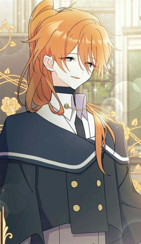 An Anime Character With Long Hair And Orange Hair Wearing A Black