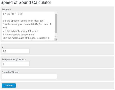 Speed of Sound Calculator - Calculator Academy