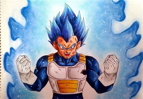 Dibujo Vegeta Super Saiyajin Blue Full Power DRAGON BALL ESPAÑOL Amino