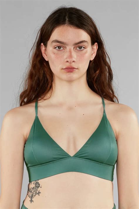 Dedicated Bikini Top Alva Forest Green Roberta