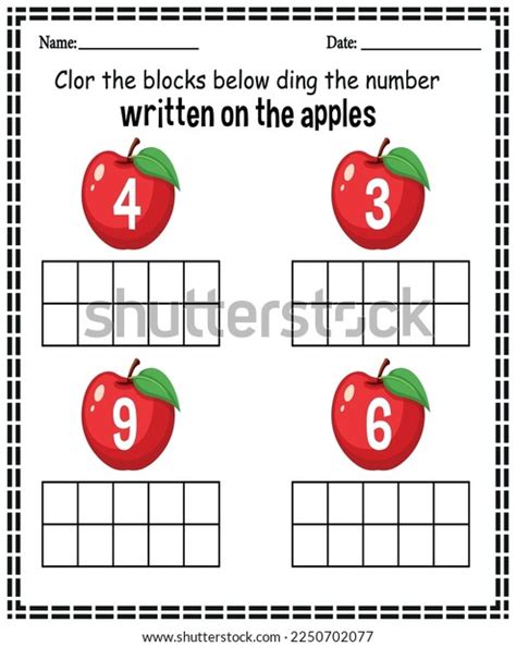 Preschool Worksheets Preschool Printables Kids Activities Stock Vector ... 