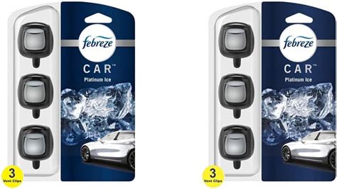 Amazon Febreze Car Air Fresheners Platinum Ice Scent Odor