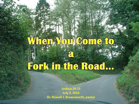 Rocky Road Devotions When You Come To A Fork In The Road