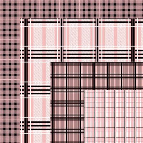 New Pink Plaid Digital Paper Sparkling Pink And Black Digital