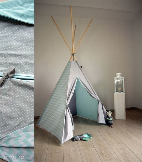 Handmade Pokoik Dziecka Teepee Szaro Mi Towe Mimi Art Madam Pl