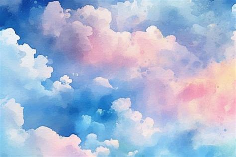 A Watercolor Of Clouds During Dusk Graphic By Crafty Canvas Creative