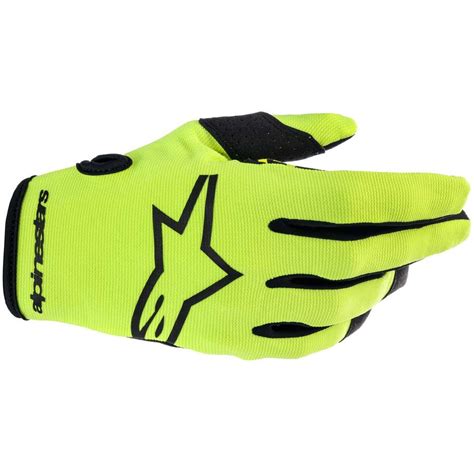 Guanti Moto Cross Enduro Alpinestars RADAR Fluo Nero Giallo Vendita