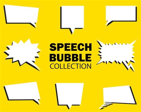 Premium Vector Speech Bubble Collection In Geometric Shape By Vector