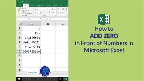 How To Add Zero In Front Of Numbers In Microsoft Excel Techtricksgh